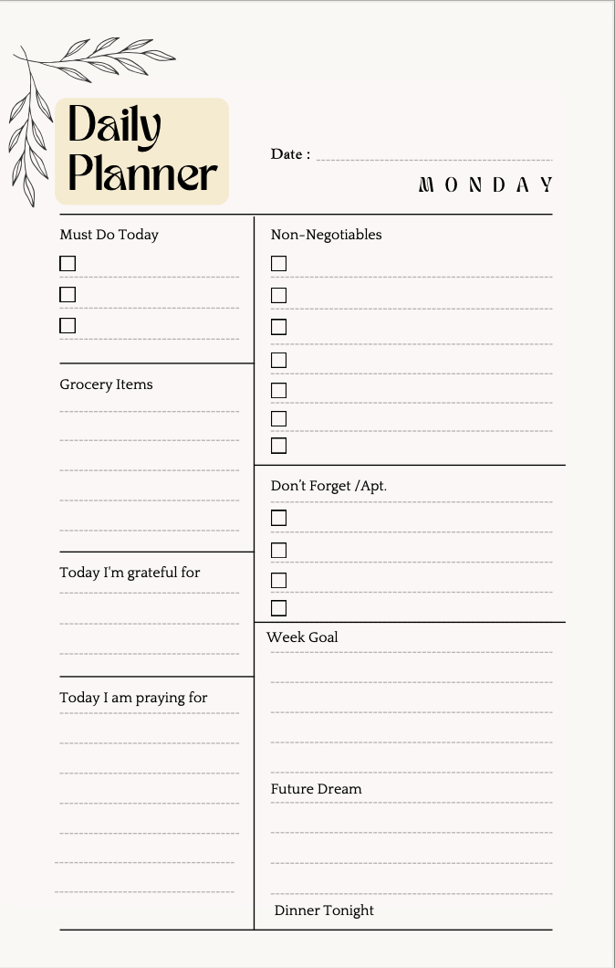 2025 Daily Planner RachelVanKluyve